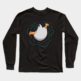 Swimming Duck Upside Down Long Sleeve T-Shirt